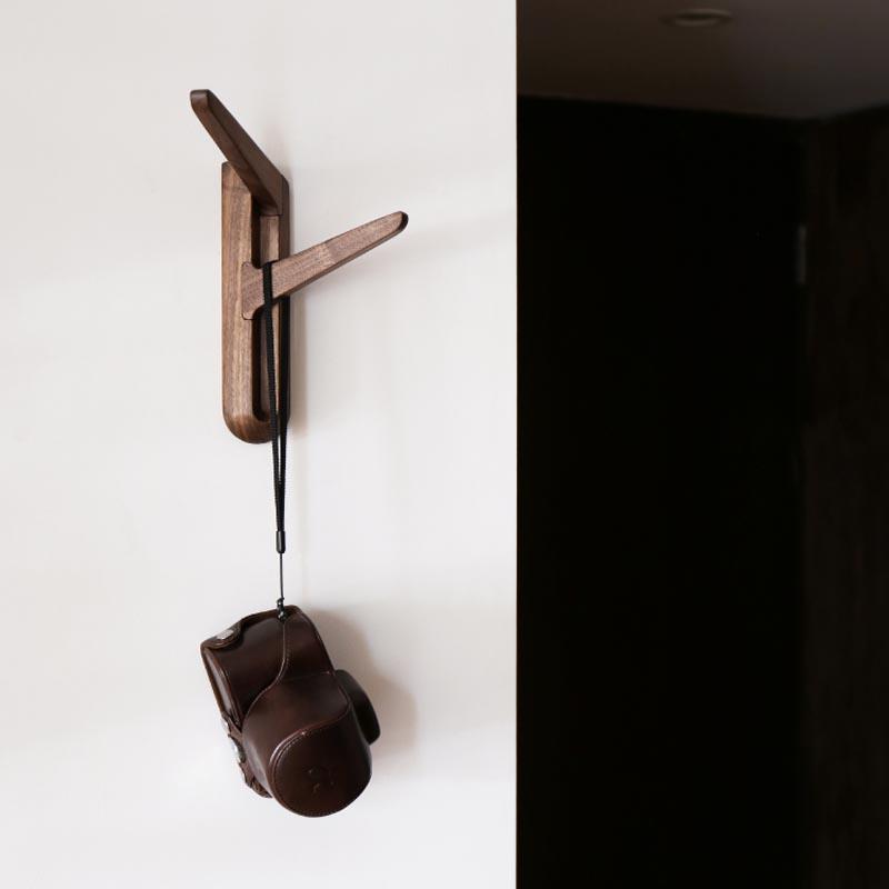 Y-Shaped Walnut Coat Rack