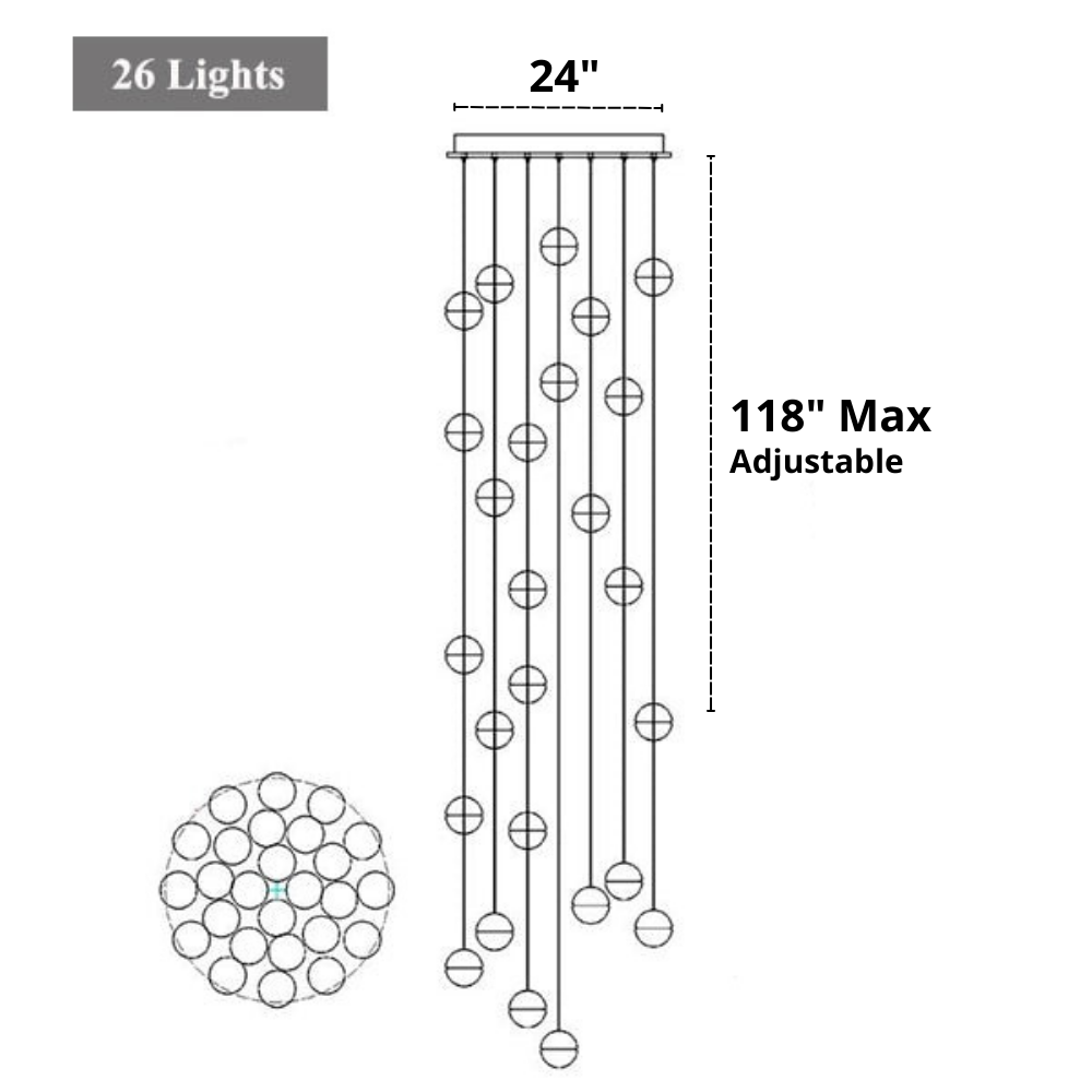 Tarus - Modern Multi-Bulb Chandelier