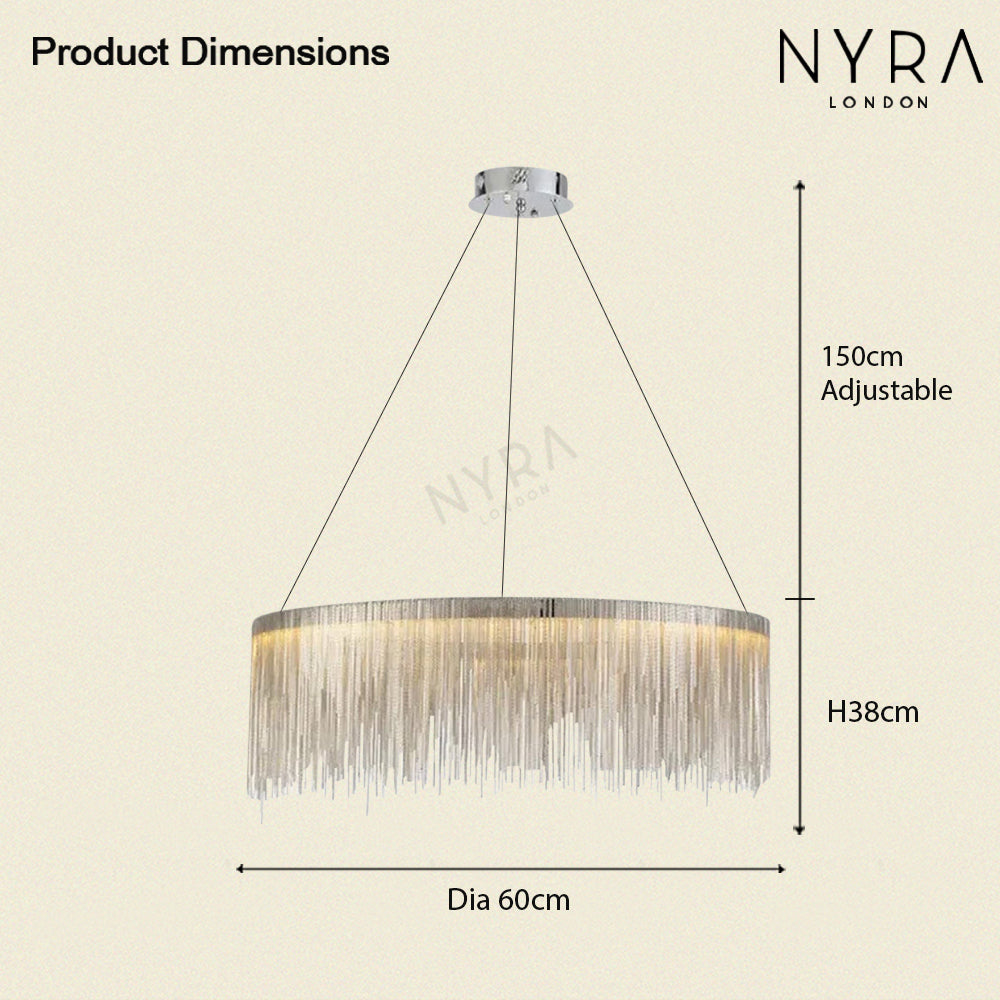 Nyra Round Tassel Chandelier Light