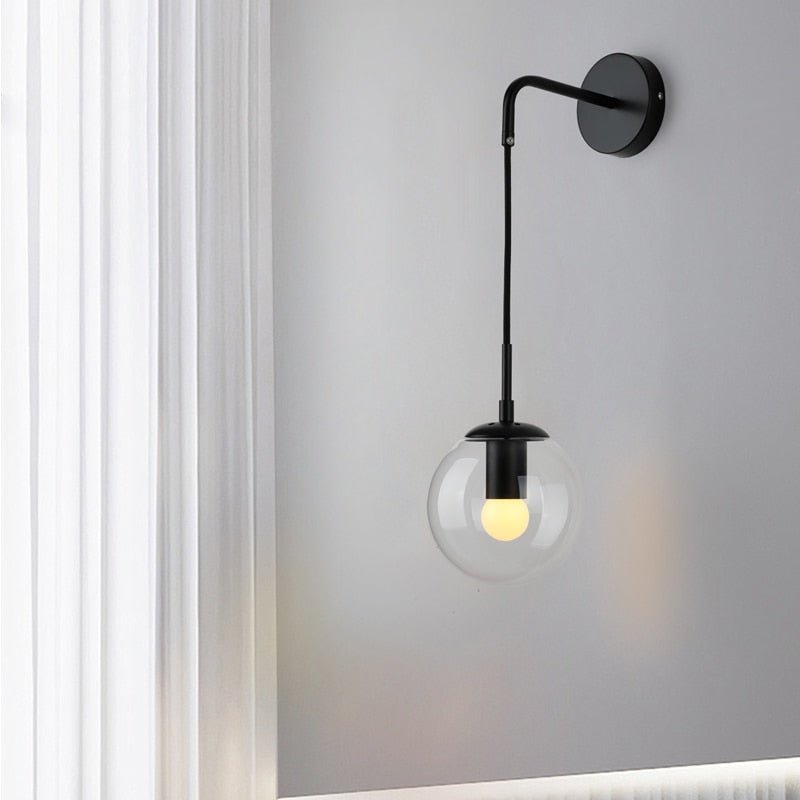 Modern LED Wall Lamp in the Shape of Glass Ball for Dining Room