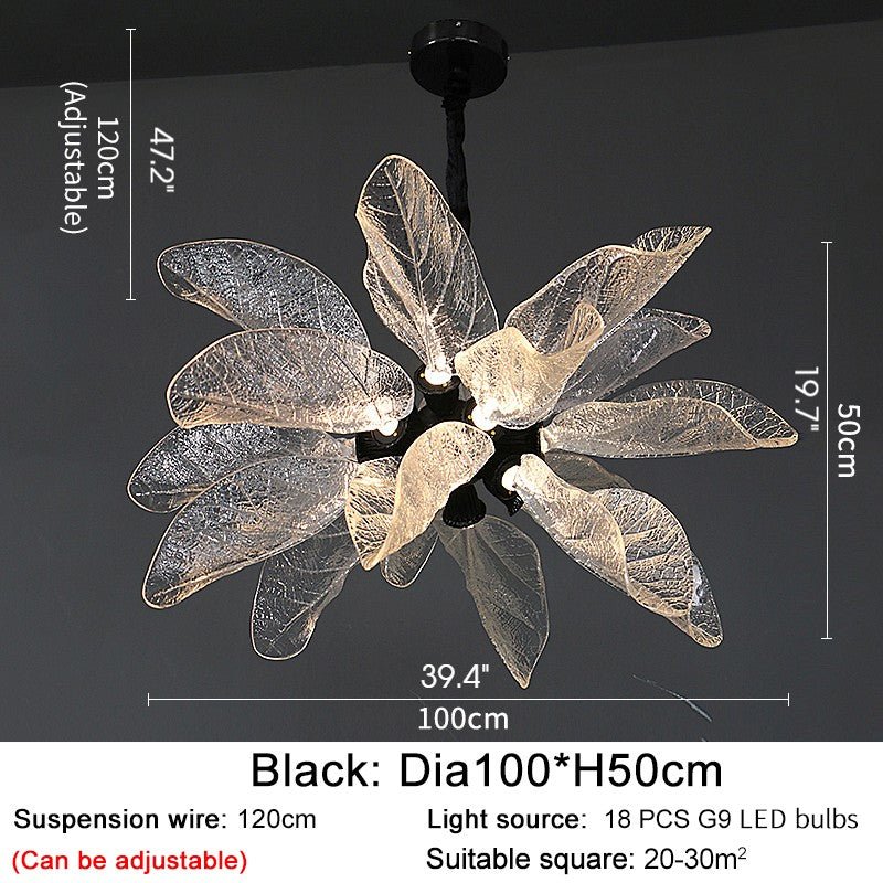 Irsina | Creative LED Chandelier in the Shape of Leaf for Living Room, Kitchen