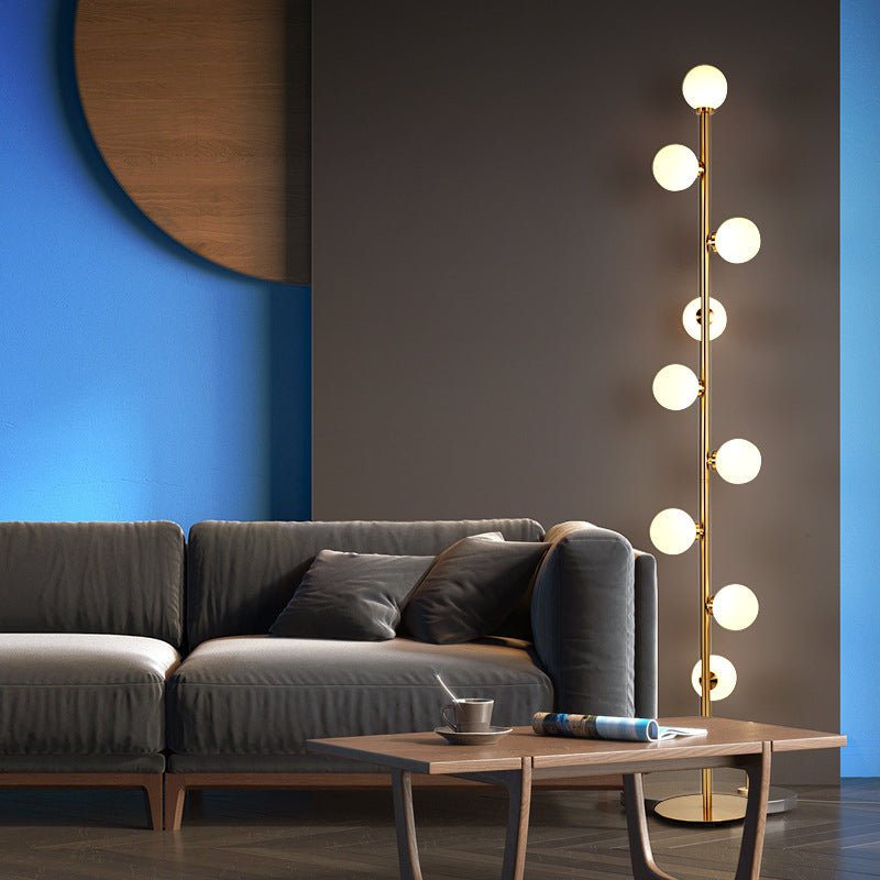 Unique Modern Gold Glass Ball LED Floor Lamp