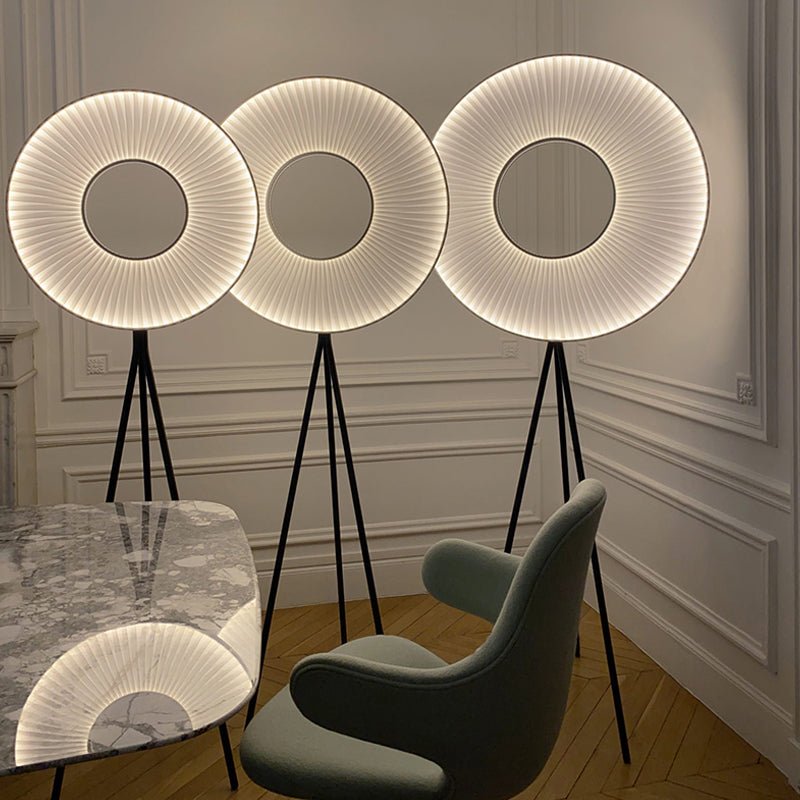 Blatten | Minimalistic LED Floor Lamp With Fabric Pleats