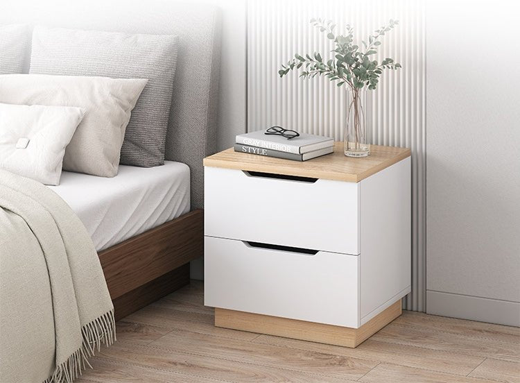 Modern Light Luxury Nightstand made of Wood For Bedroom