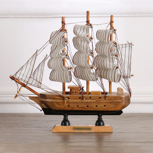 Wooden Sailboat Nautical Decor