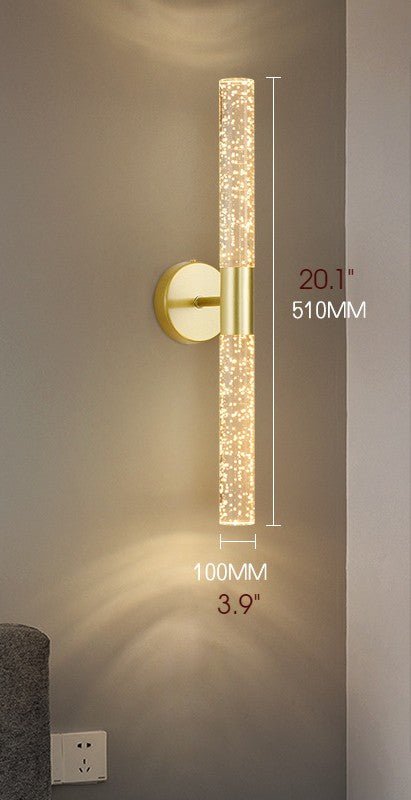 Modern Golden Wall Lamp in Minimalistic Style for Bedroom, Corridor