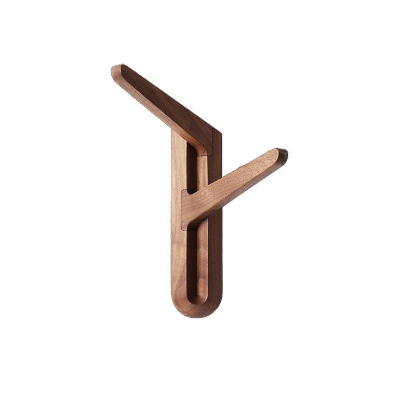 Y-Shaped Walnut Coat Rack