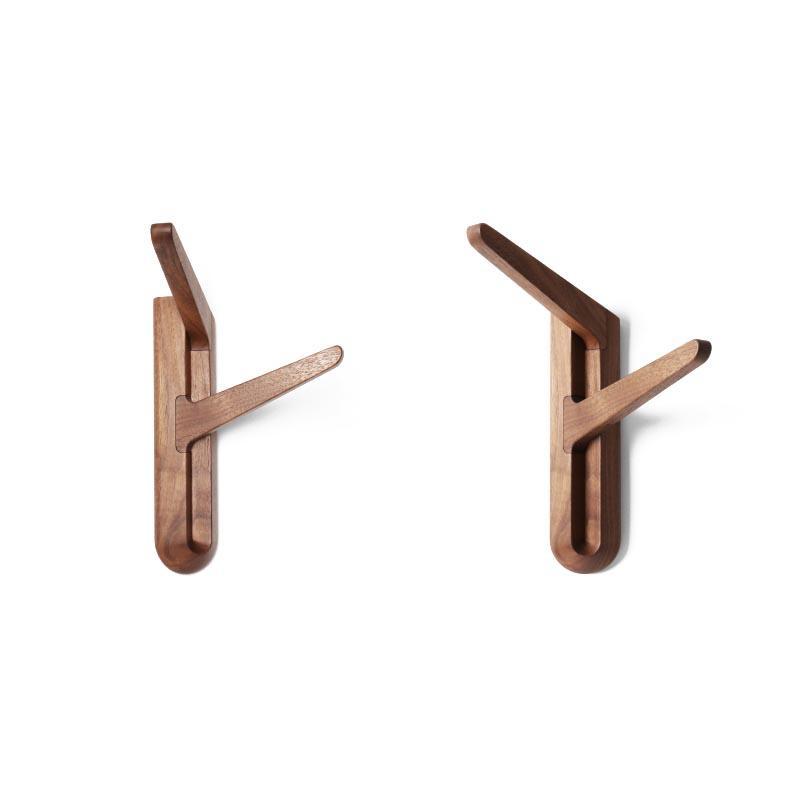 Y-Shaped Walnut Coat Rack