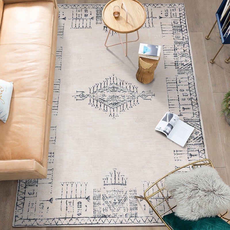 Modern White Soft Rectangle Area Carpet