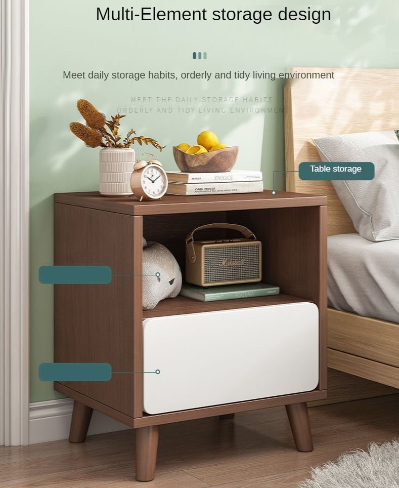 Nordic Wooden Bedside Table