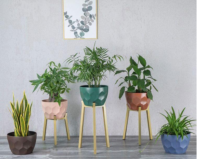 Koa - Geometric Modern Nordic Planter with Stand - Nordic Side - 05-01, feed-cl0-over-80-dollars