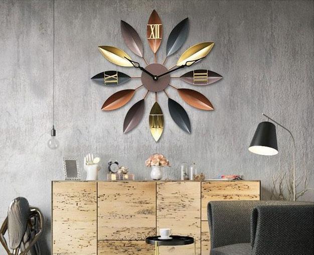 Roma - Mediterranean Leaf Spoke Clock - Nordic Side - 05-14, feed-cl0-over-80-dollars, modern-wall-clock