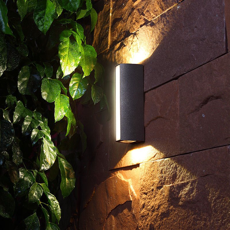 Modern Black Outdoor Waterproof Aluminum LED Wall Lamps For Porch, Garden