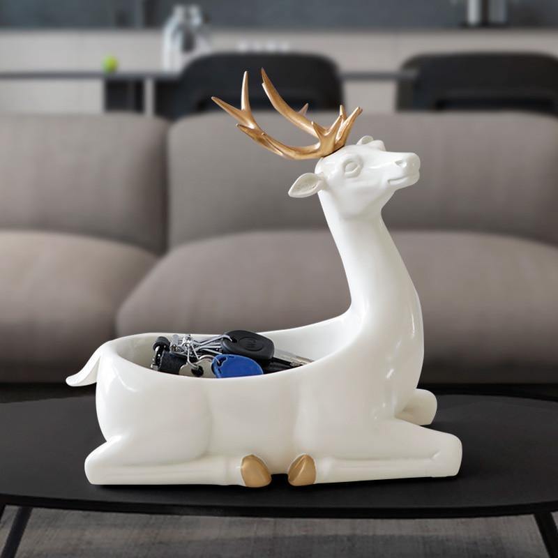 Deer Holder Figurine - Nordic Side - deer, holder