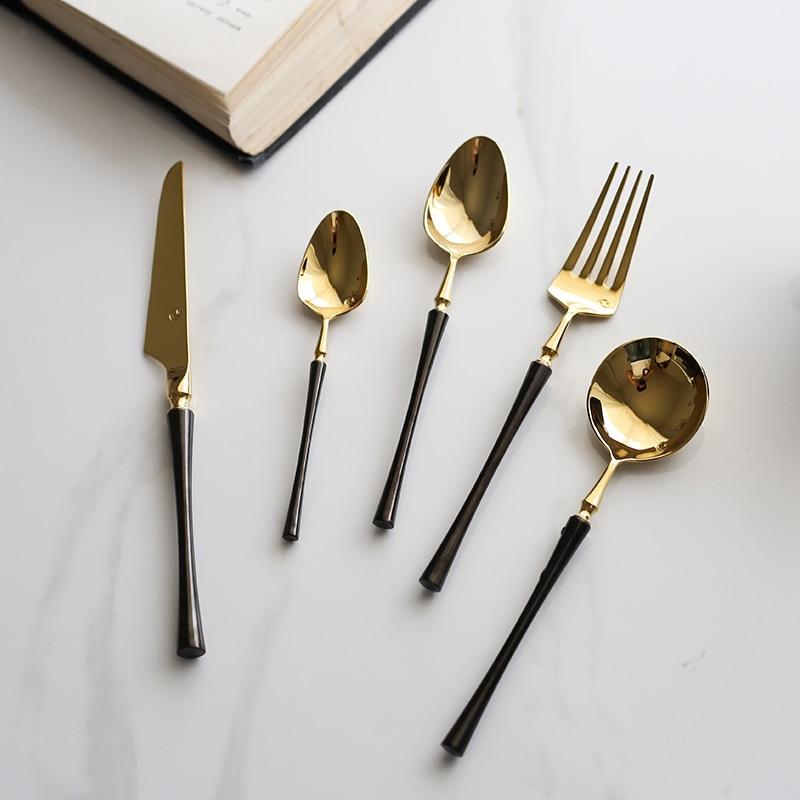 Altin Lavishery Decor Black Gold Flatware