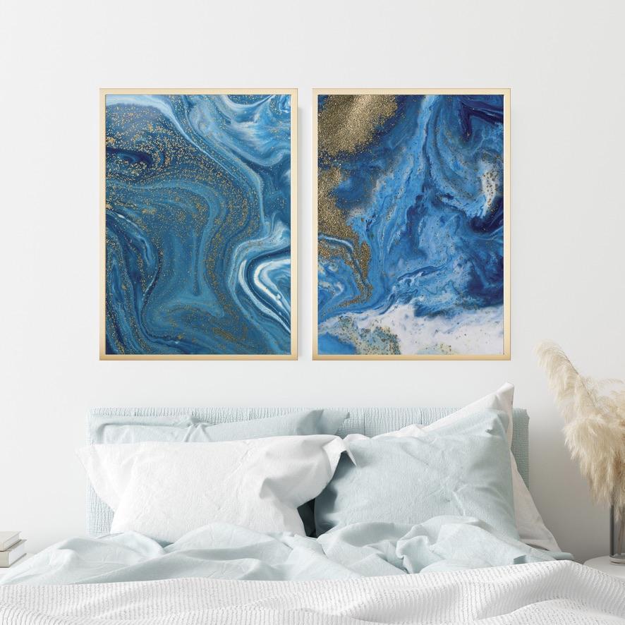 Ocean Marble Prints - Nordic Side - Art + Prints, not-hanger