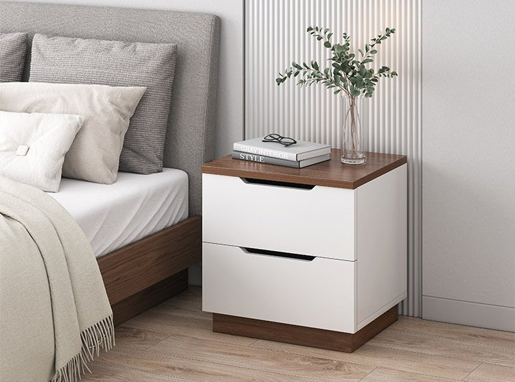 Modern Light Luxury Nightstand made of Wood For Bedroom