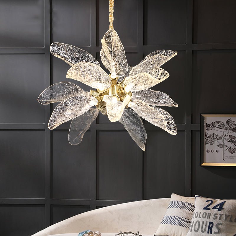 Irsina | Creative LED Chandelier in the Shape of Leaf for Living Room, Kitchen