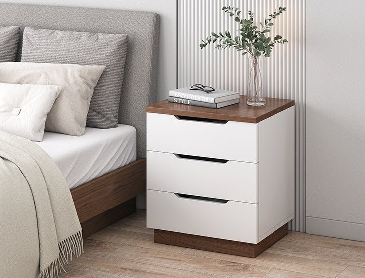 Modern Light Luxury Nightstand made of Wood For Bedroom