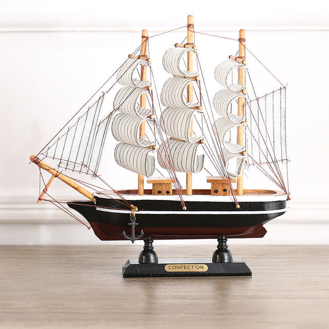 Wooden Sailboat Nautical Decor