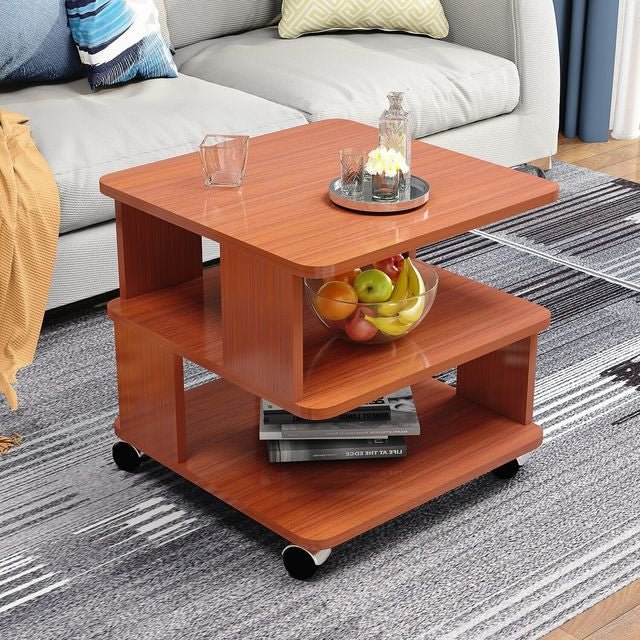 Modern Simplicity Coffee Table Made of Solid Wood with Multifunctional Storage