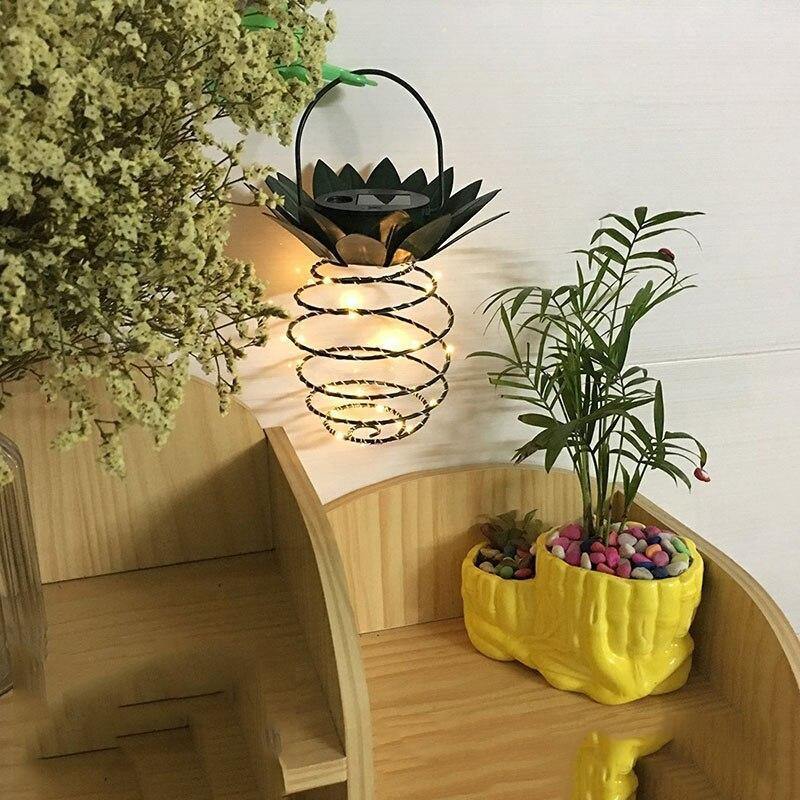 Solar Pineapple Lamp (Set of 2) - Nordic Side - lamp, pineapple