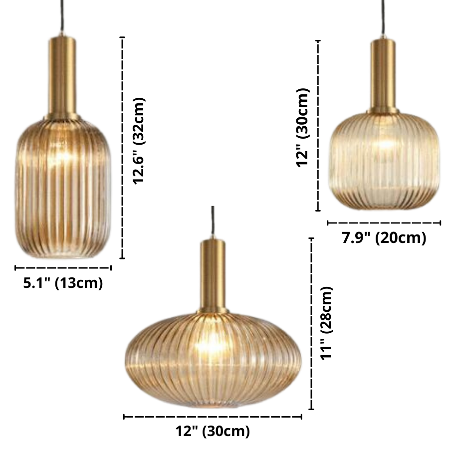 Walden - Vintage Textured Glass Pendant Lights