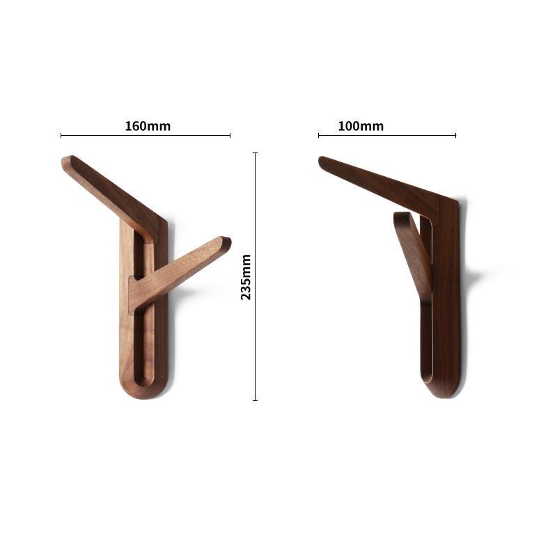 Y-Shaped Walnut Coat Rack