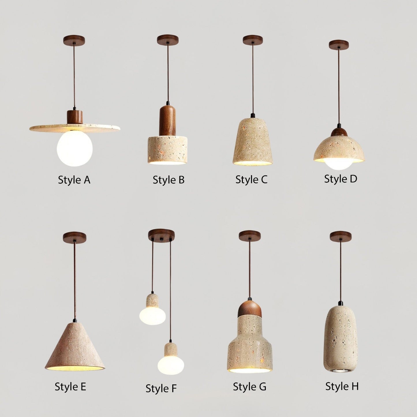 Travertine Wabi Pendants