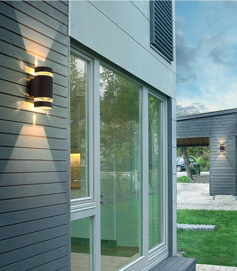 Modern Black Outdoor Aluminum Waterproof LED Wall Mounted Lamp For Villa