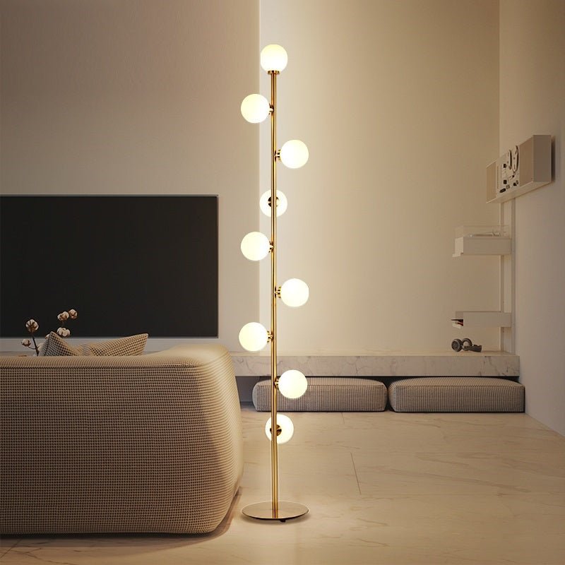 Unique Modern Gold Glass Ball LED Floor Lamp