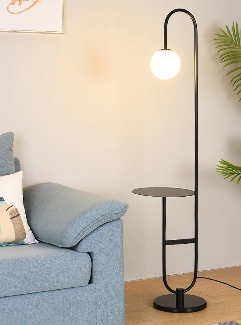 Art Deco Modern LED Floor Lamp With Round Table