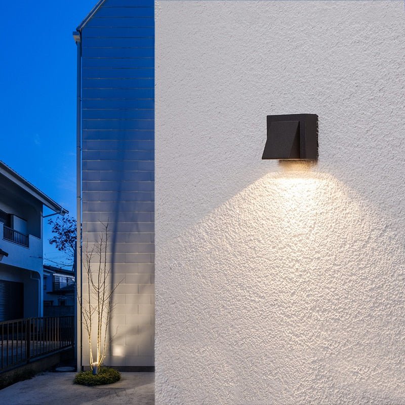 Modern Black Outdoor Aluminum Waterproof LED Wall Lightings For Garden, porch