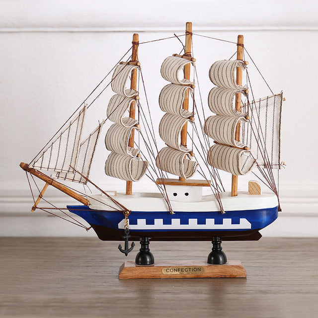 Wooden Sailboat Nautical Decor