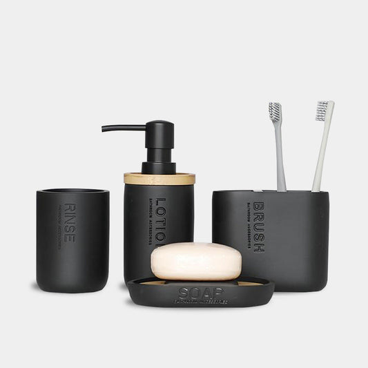 Matte Bathroom Accessory Set Elegance