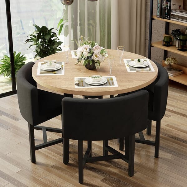 NYRA Round Dining Table Set for 4