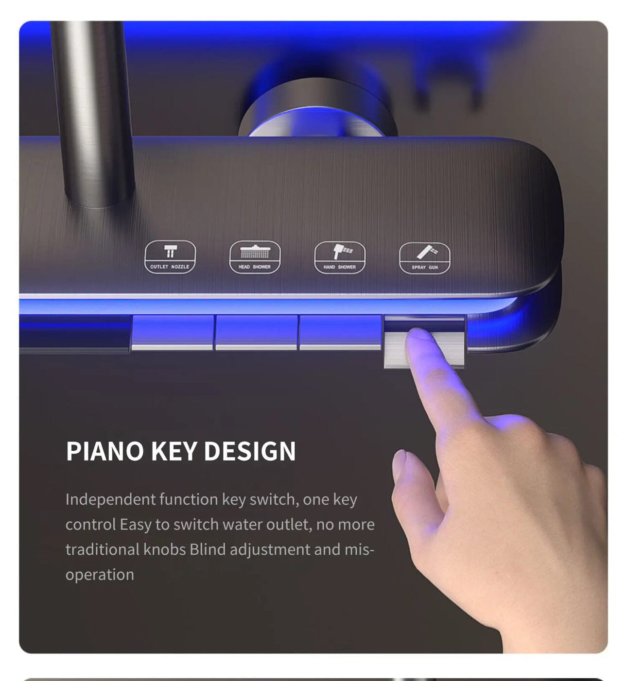 NYRA UFO Keys Digital Shower unit