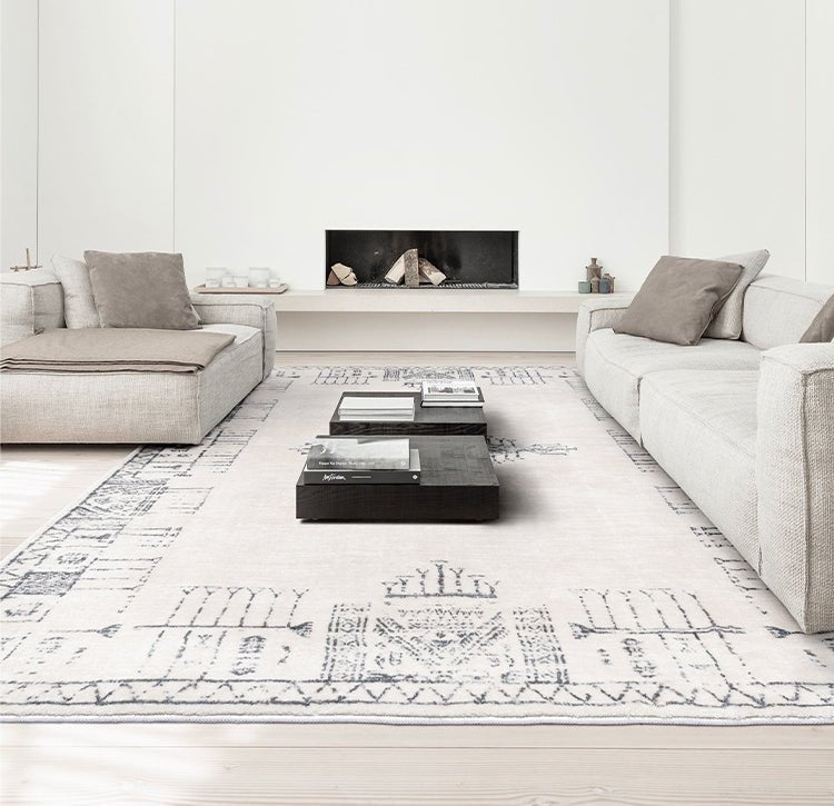 Modern White Soft Rectangle Area Carpet