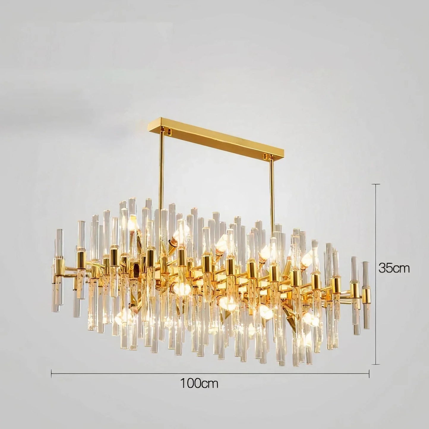 Acadia Luxury Gold Crystal Chandelier