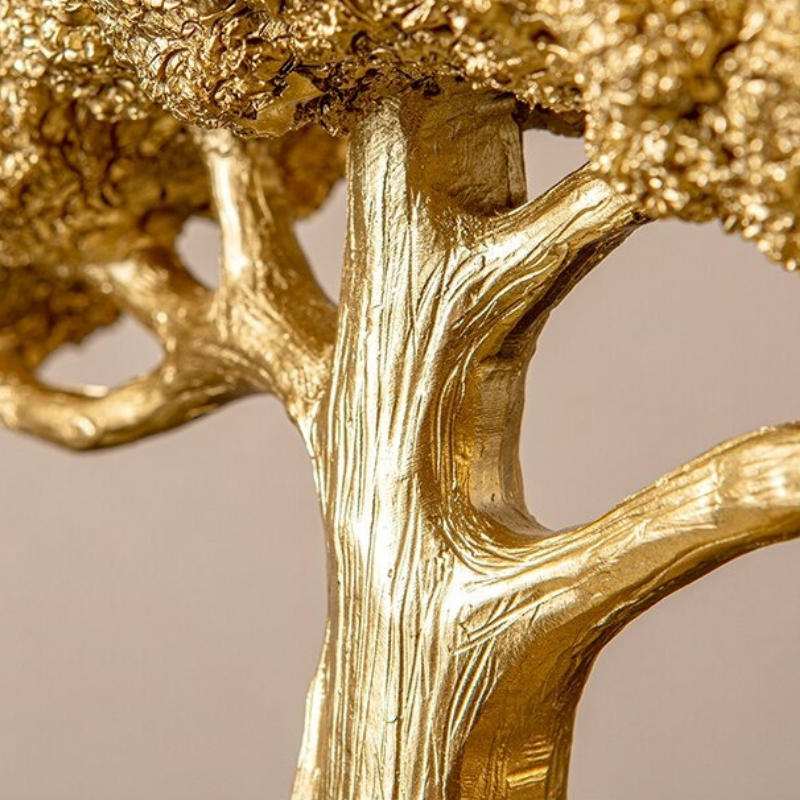 HomeQuill™ Golden Money Tree Statue - Nordic Side - 