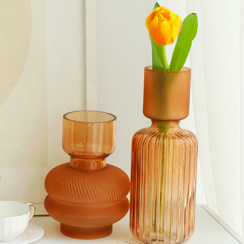 Orange Retro Orange Crystal Vase