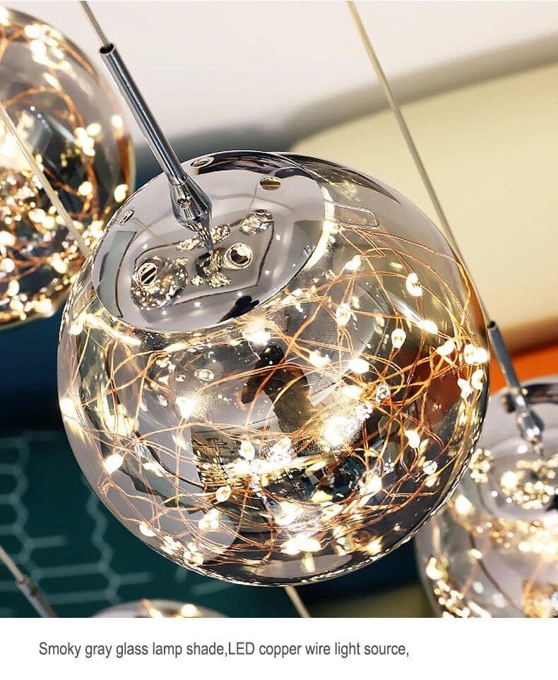 Bella Glass Ball Chandelier Pendant