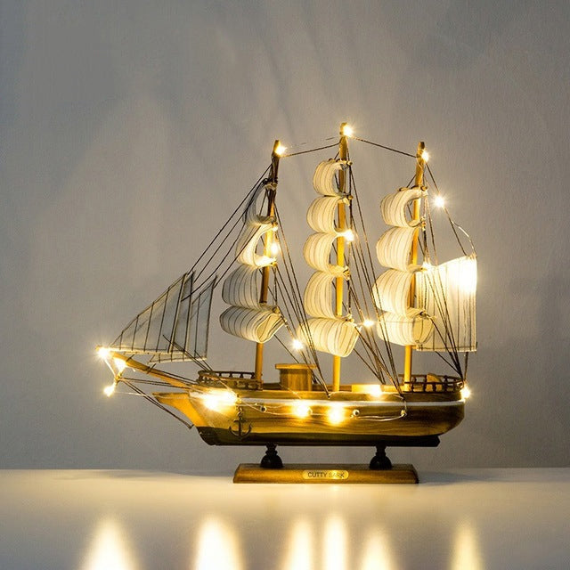 Wooden Sailboat Nautical Decor