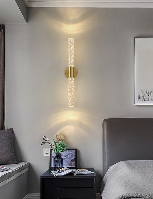 Modern Golden Wall Lamp in Minimalistic Style for Bedroom, Corridor