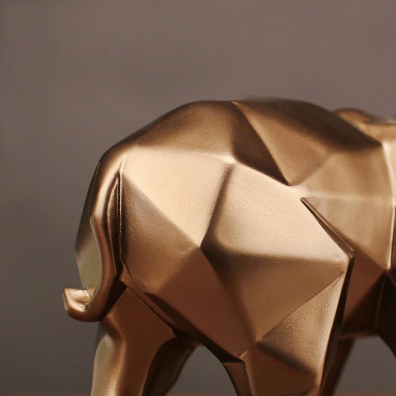 Golden Elephant Statue - Nordic Side - elephant, gold, golden, statue