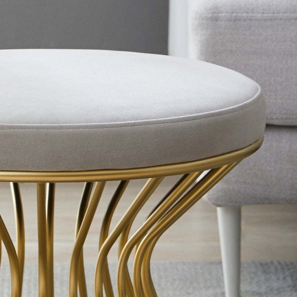 Modern Luxury Fabric Household Pouf