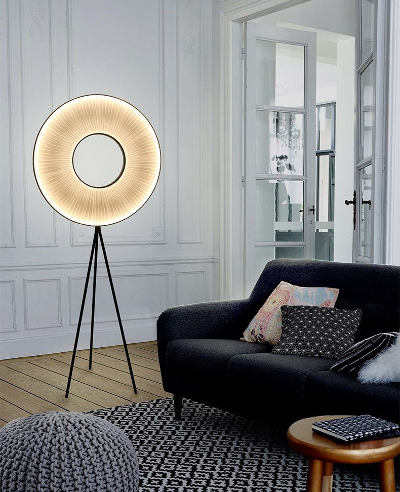 Blatten | Minimalistic LED Floor Lamp With Fabric Pleats