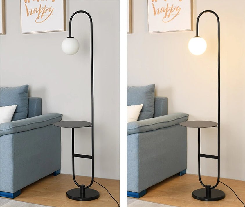 Art Deco Modern LED Floor Lamp With Round Table