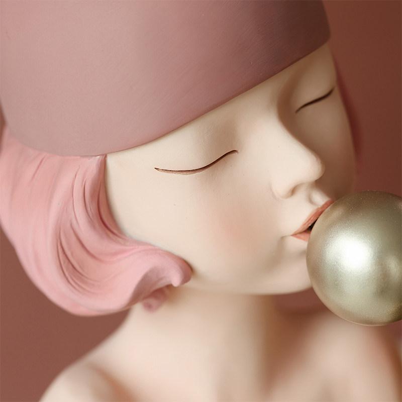 Bubblegum Girl Sculpture Decor