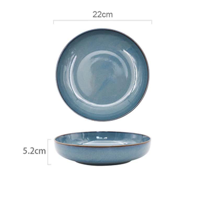 Linstead Blue Deep Plate - Modern Stoneware